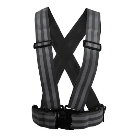 Unique Bargains Polyester High Visibility Safety Walking Cycling at Night Reflective Vest 1 Pc image {8}