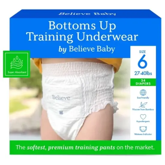 Believe Baby Premium Soft Hypoallergenic Disposable Diapers - Size 6 - 34ct image {6}