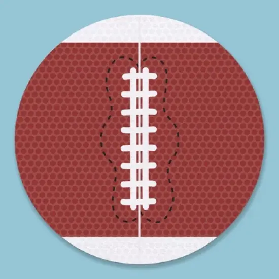 Big Dot of Happiness 25 Ct Football Drink Coasters, 4-Inch Disposable Round Paper Coasters for Birthday Party, Cocktail Table Decor for Bar Drinks image {5}