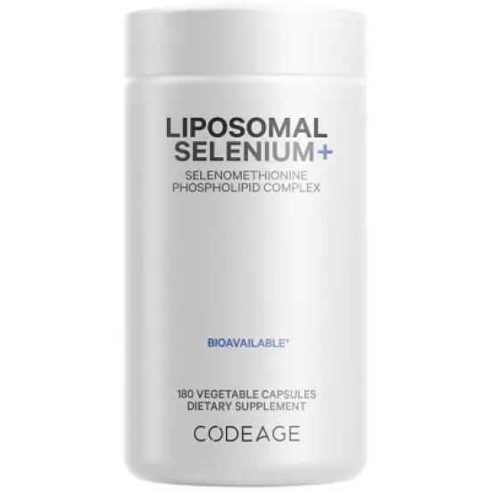 Codeage Liposomal Selenium Supplement, Trace Mineral Selenomethionine, 6-Month Supply, Vegan - 180ct image {16}