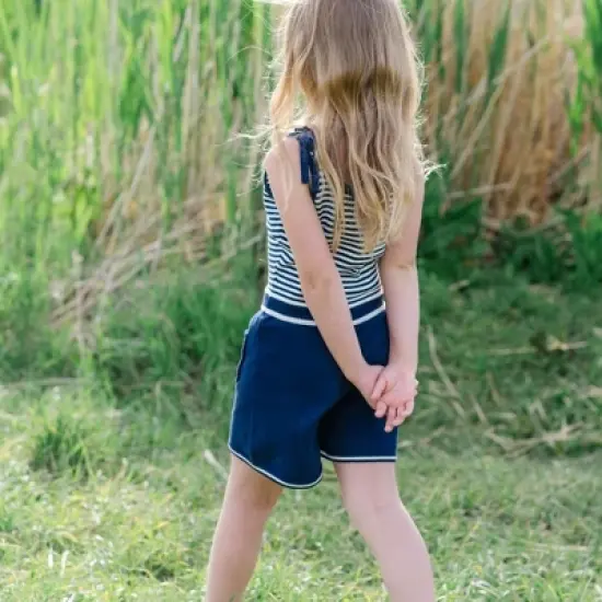 Hope & Henry Girls' Bow Shoulder Sweater Romper, Kids image {2}