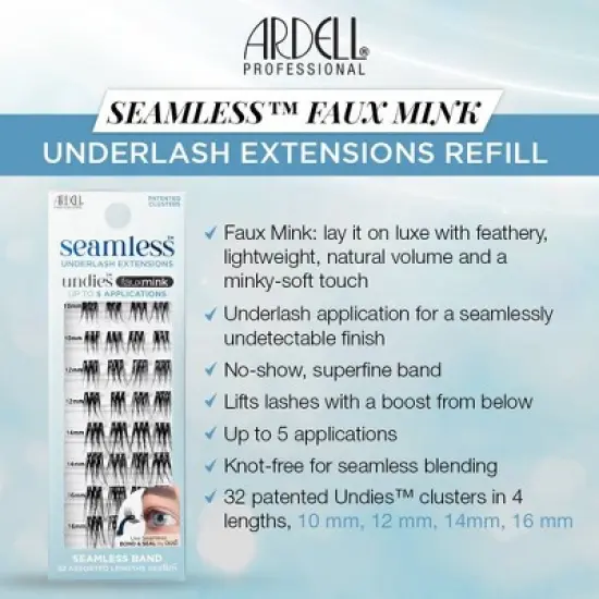 Ardell Seamless Refill 3D Faux Mink False Eyelashes - 32ct image {2}