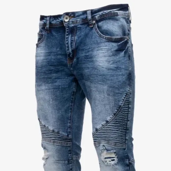 RAW X Men's Stretch Moto Denim Jeans(plus size pant in available) image {5}