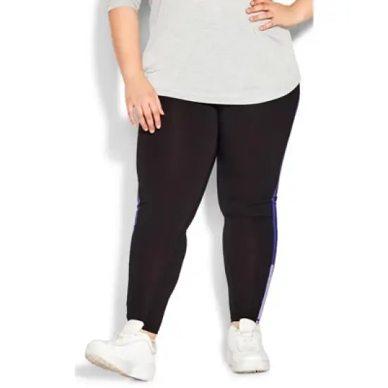 Women's Plus Size Splice Panel Legging - black | AVENUE LEISURE image {6}