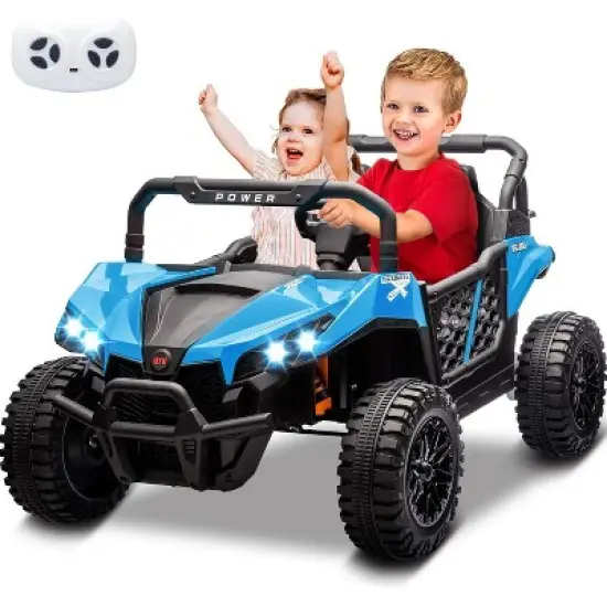 24v Ride On Toys for Big Kids - 2 Seater Kids UTV w/Parent Remote, 3.1 MPH, Music, LED Lights & Seat Belts - Over 3 Years image {8}