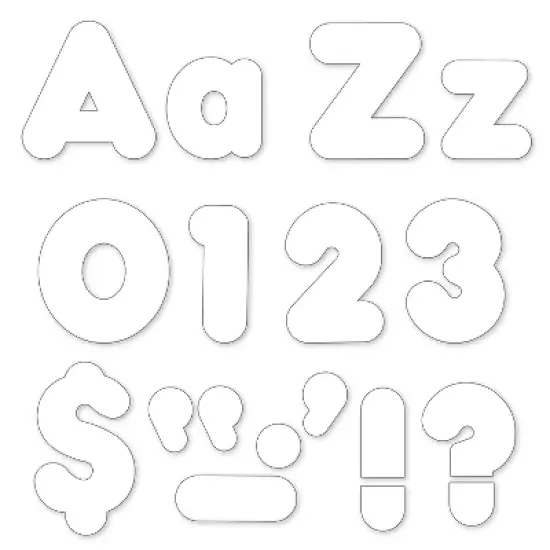TREND White 4-Inch Casual Uppercase/Lowercase Combo Pack Ready Letters&reg; image {1}