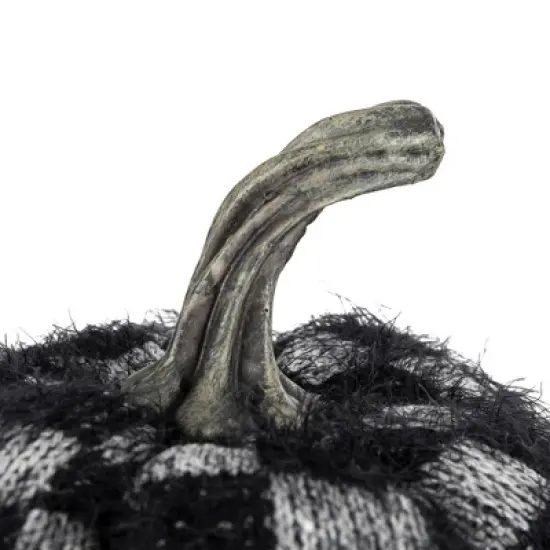 Acoinel Plaid Fabric Pumpkin Decoration for Holiday Halloween image {3}