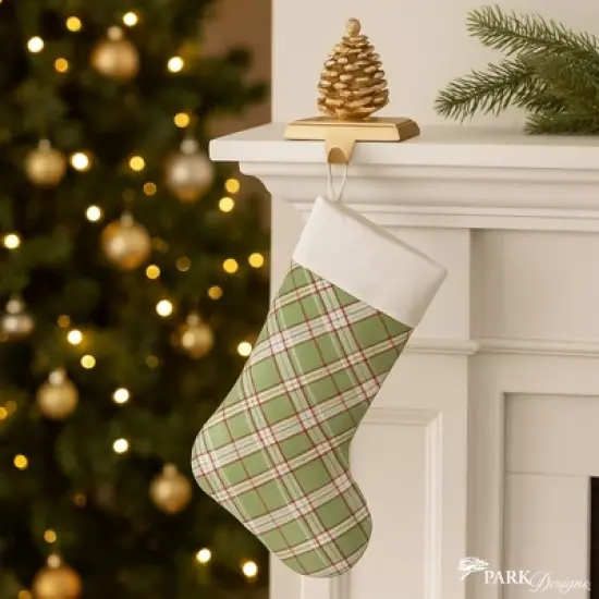 Patricia Heaton Home Gold Pinecone Stocking Hanger image {3}