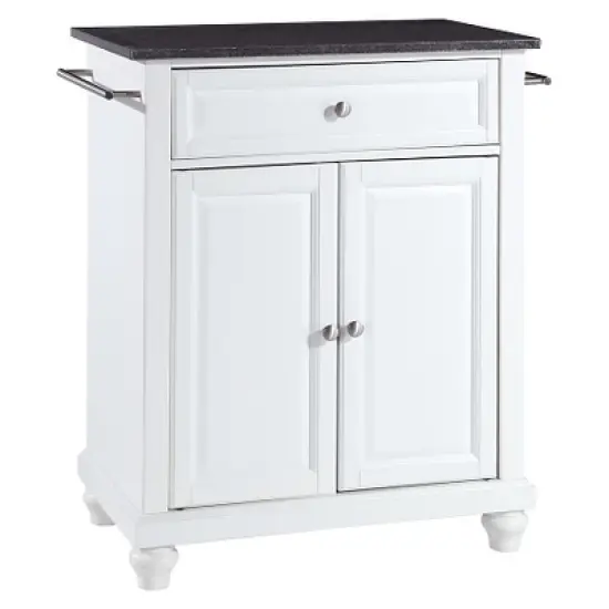 Cambridge Solid Black Granite Top Portable Kitchen Island - Crosley image {7}