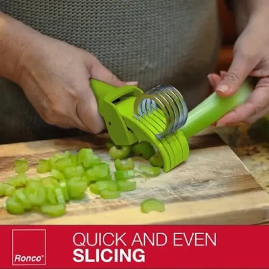 Ronco Handi Slicer for Fruit and Vegetable Chopping (Set of 2) 1.5" & 2" Slicer image {3}