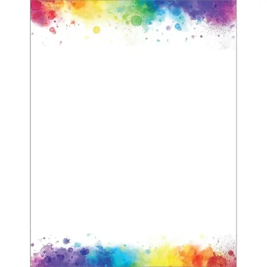 Great Papers Rainbow Burst Everyday Letterhead Multicolored 50 Sheets/Pack (2025014) image {5}