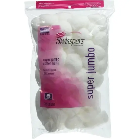 Swisspers - Super Jumbo 100% Cotton Balls - 70 Ct image {4}