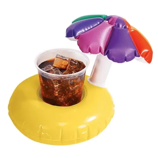 Northlight 10.75" Inflatable Parasol Swimming Pool Floating Drink Holder image {3}
