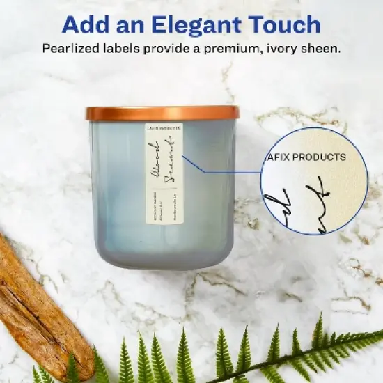 Avery Pearlized Ivory Rectangle Labels with Sure Feed Technology, 1" x 2.5" image {1}