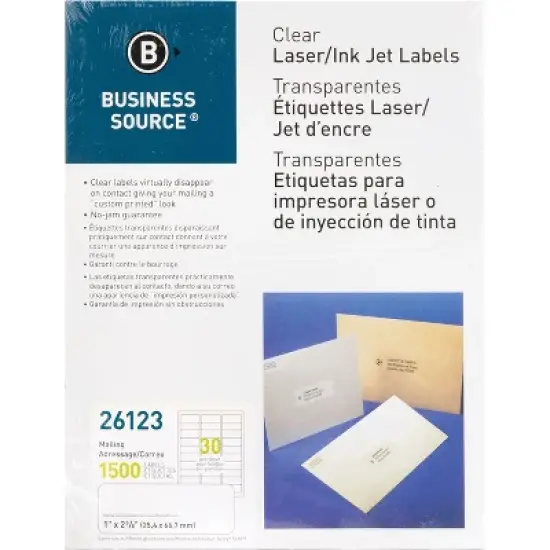 Business Source Mailing - Address Labels - 2 3/4 in. - 1500 Per Pack image {3}