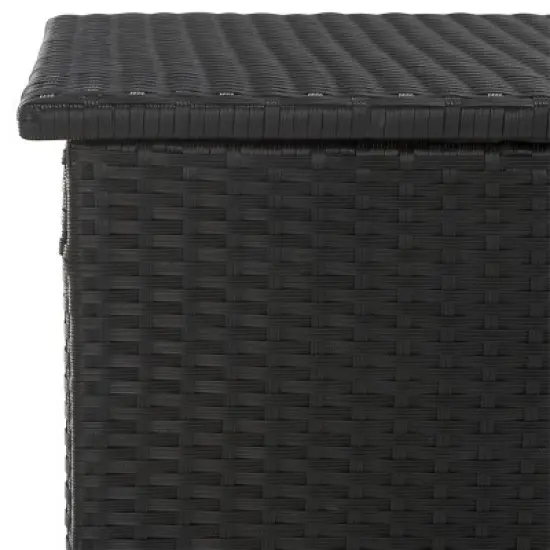 Cosima 53 Inch Wide Outdoor Storage Box - Black - Safavieh image {2}