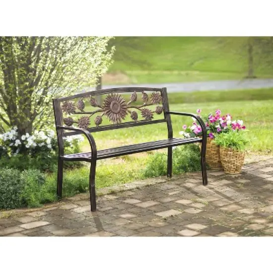 Evergreen Sunflower Bench image {1}
