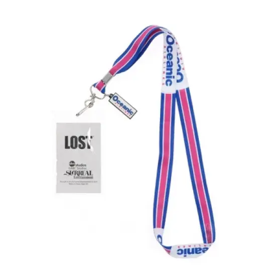 Surreal Entertainment Lost Oceanic Airlines Lanyard with ID Card & Charm image {1}
