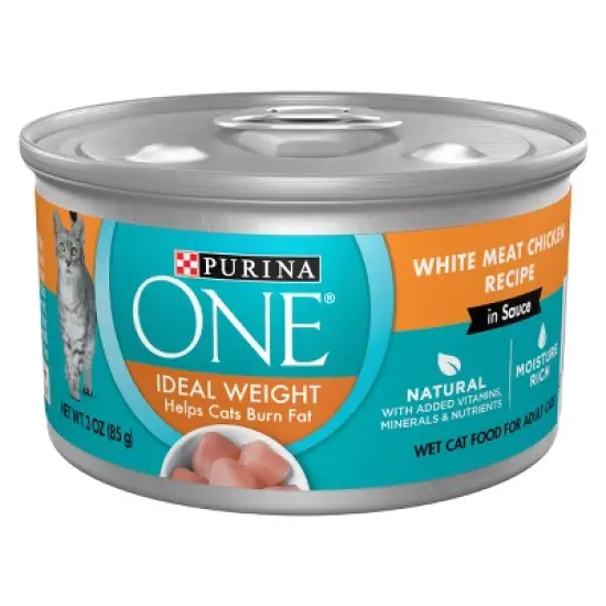 Purina ONE Ideal Weight Chicken Wet Cat Food - 3oz image {8}