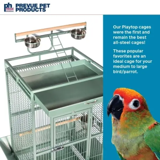 Prevue Pet Products Playtop Bird Home - Sage Green 3152SAGE. image {11}