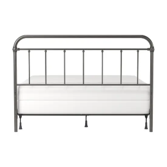 King Kirkland Metal Headboard with Frame Aged Pewter - Hillsdale Furniture image {6}