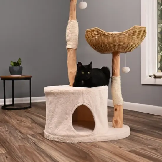 Armarkat AMNI Cat Tree: The All-in-One Play and Rest Station, 47" Height, 28.3" Length, 17" Width image {5}