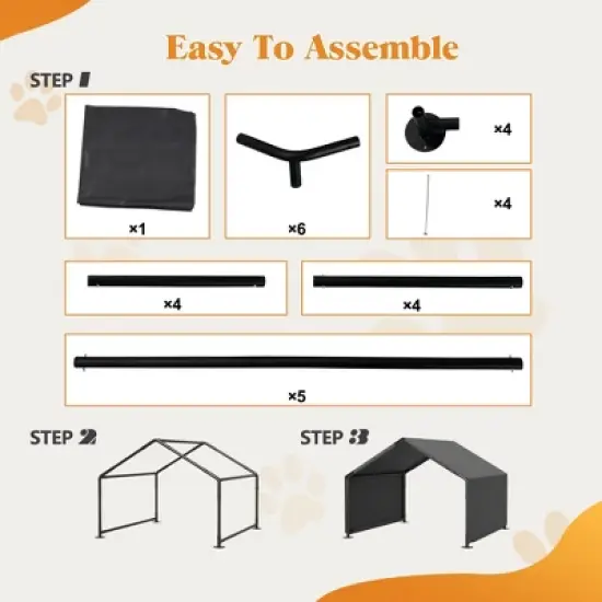 Gulches Gray Portable Dog Shade Shelter Tent for Outdoor Use image {8}