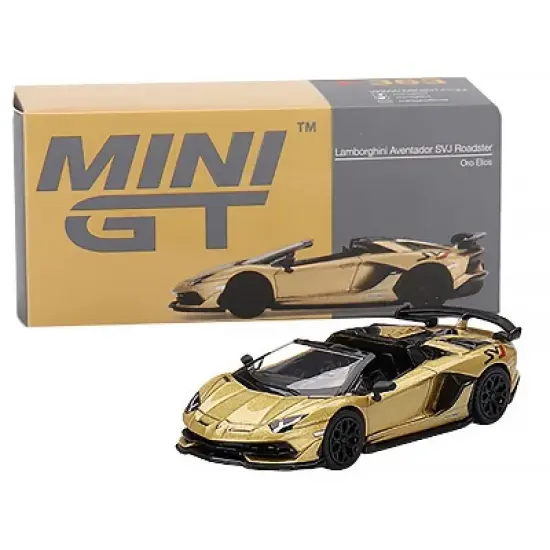 Lamborghini Aventador SVJ Roadster Oro Elios Gold Metallic Ltd Ed to 6000 pcs 1/64 Diecast Model Car by True Scale Miniatures image {3}