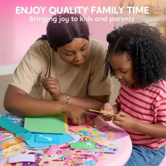 Joyfy Foam Art Kit for Kids, No Mess DIY Arts and Crafts with 6 Boards and 800+ Stickers, Creative Toy Birthday Gift for Girls Age 3+ image {5}