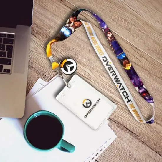 Surreal Entertainment OFFICIAL Overwatch Lanyard | Feat. D. Va & More | Includes ID Holder & Logo Coin image {5}