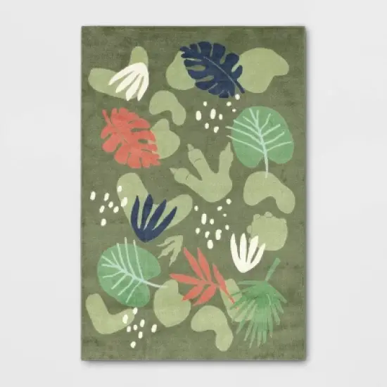 Dinosaur Shapes Kids' Rug Green - Pillowfort&trade; image {4}