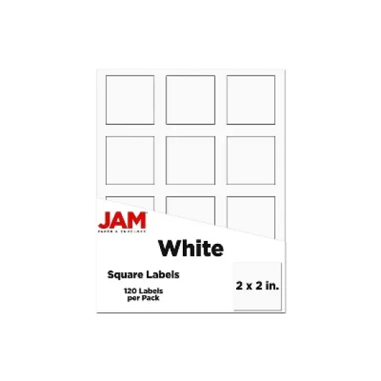 JAM Paper Square Address Labels 2 x 2 White 120/Pack (367831069) image {5}