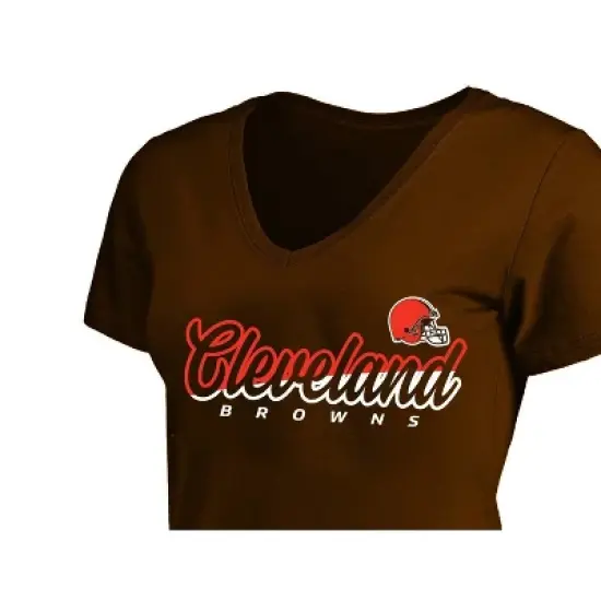 NFL Cleveland Browns Short Sleeve V-Neck Plus Size T-Shirt image {2}