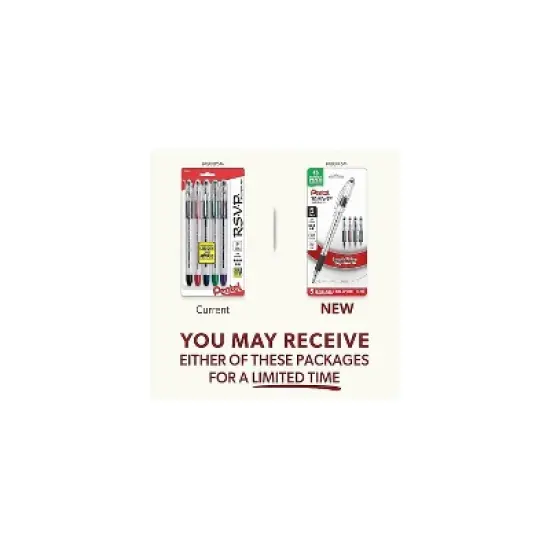 Pentel R.S.V.P. Ballpoint Pens Fine Point Assorted Ink 5 Pack (BK90BP5M) 474028 image {1}