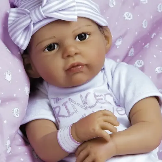 Paradise Galleries Real Life Baby Doll The Princess Has Arrived. 20 inch Reborn Baby Girl Crafted in Silicone - Like Vinyl & Weighted Cloth Body image {2}