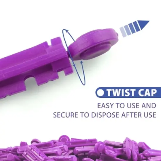 LotFancy Lancets for Diabetes Testing, 30 Gauge, 300-Count Twist Top Lancets for Blood Testing image {2}