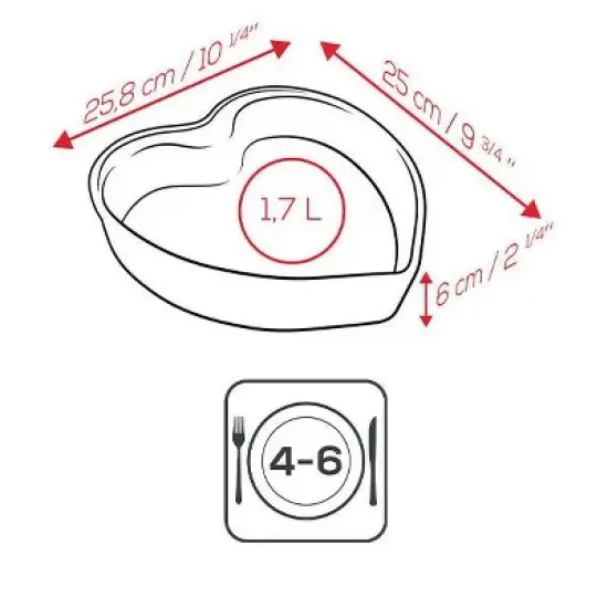 Peugeot | Appolia For You Heart Dish, Red image {2}