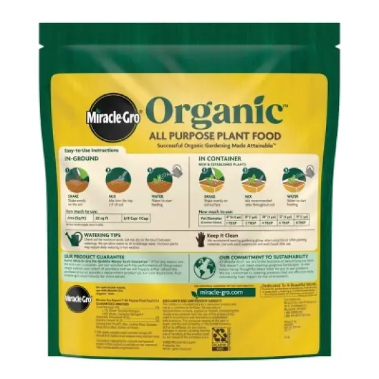 Miracle-Gro Organics Plant Food Granules Fertilizer 3lbs image {1}