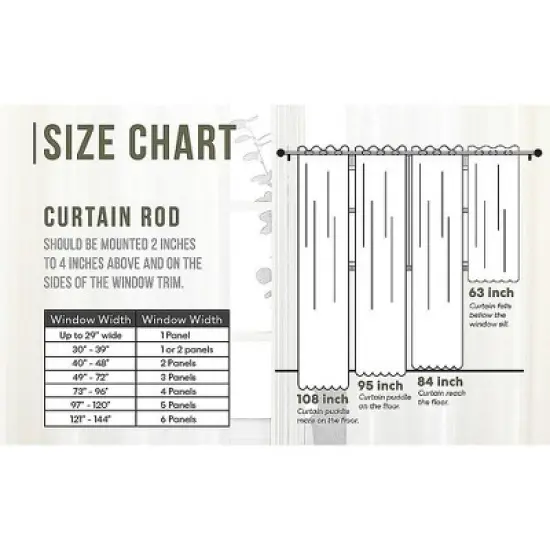 Kate Aurora Artisan Lightweight Transparent Faux Silk Sheer Grommet Single Curtain Panel image {3}