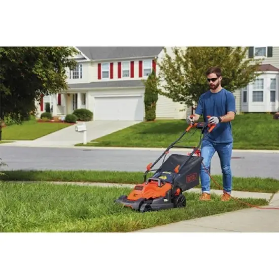 Black & Decker BEMW472BH 120V 10 Amp Brushed 15 in. Corded Lawn Mower with Comfort Grip Handle image {7}