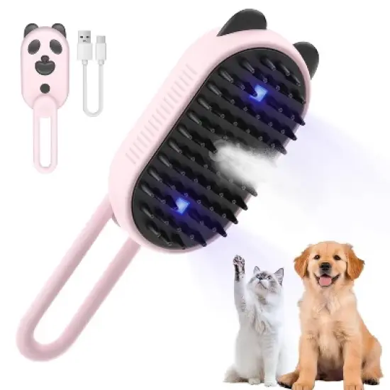BABYYER Cat Steam Brush for Shedding, 4 in 1 Water Cat Brushes for Indoor Cats Hair Brush with Spray, Steam Brush for Cat & Dog image {7}