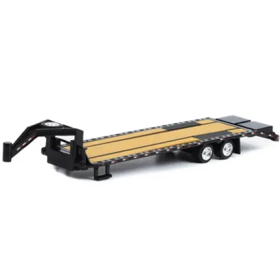 Gooseneck Trailer Black 1/64 Diecast Model by Greenlight image {1}