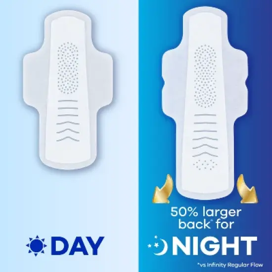 Always Infinity Overnight Sanitary Pads with Wings image {2}