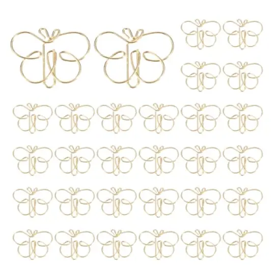 Unique Bargains Home Office Supplies Metal Cute Butterfly Shape Durable Paper Clip 30 Pcs image {5}