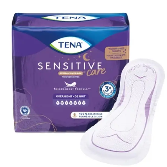 TENA Intimates Bladder Control & Postpartum for Women Incontinence Pads - Overnight Absorbency - Extra Coverage image {1}