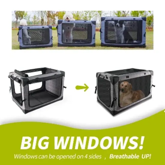 Allforpaws Foldable Pet Travel Crate image {4}
