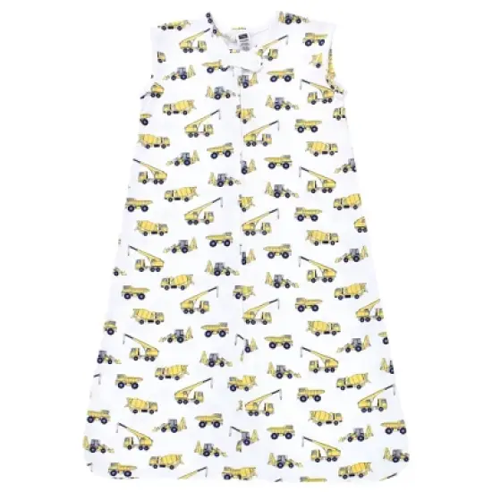 Hudson Baby Cotton Sleeveless Wearable Sleeping Bag, Sack, Blanket, Construction image {2}