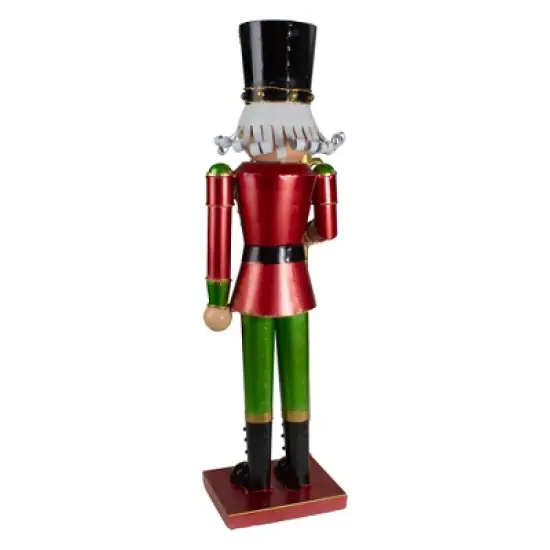 Northlight 23.75" Red and Green Metal Nutcracker Soldier Christmas Decoration image {3}