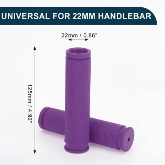 Unique Bargains Bike Handlebar Grips Covers 4.92" Purple 1 Pair image {4}