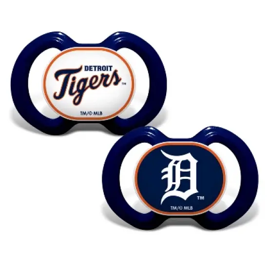 BabyFanatic Officially Licensed Unisex Pacifier 2-Pack - MLB Detroit Tigers image {1}